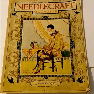 Vintage Needlecraft Magazine Cover - January 1927